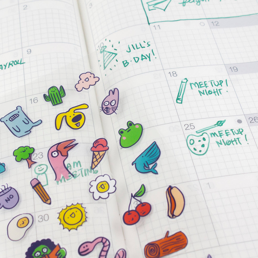 Bobo Design Studio Cards Stuff 02 - Clear Planner Sticker Sheet