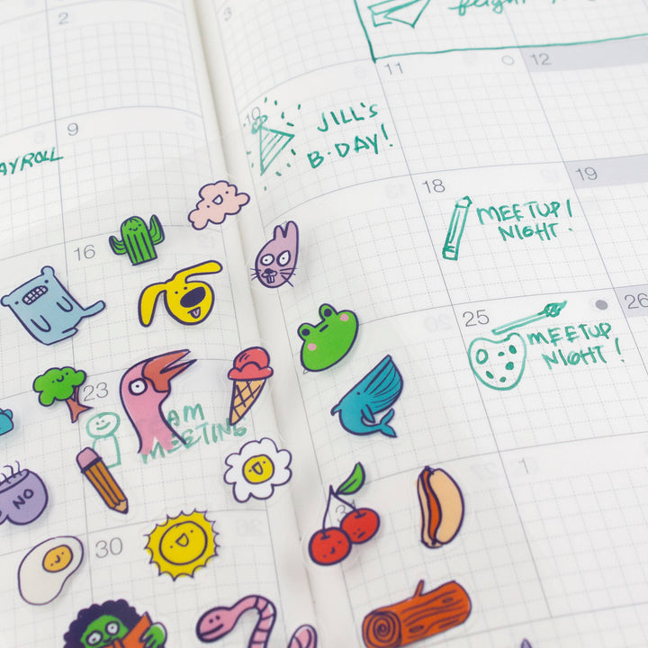 Bobo Design Studio Cards Stuff 02 - Clear Planner Sticker Sheet
