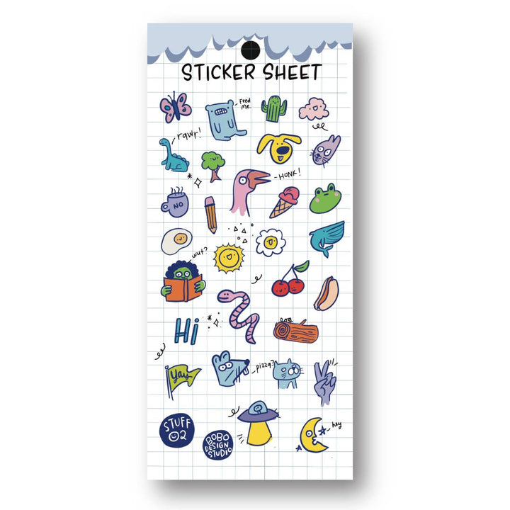 Bobo Design Studio Cards Stuff 02 - Clear Planner Sticker Sheet