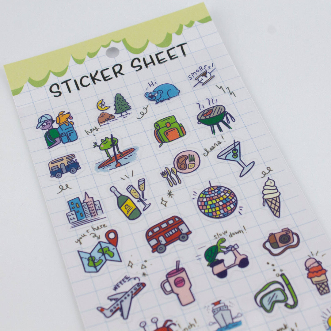 Bobo Design Studio Cards Travel 01 - Clear Planner Sticker Sheet