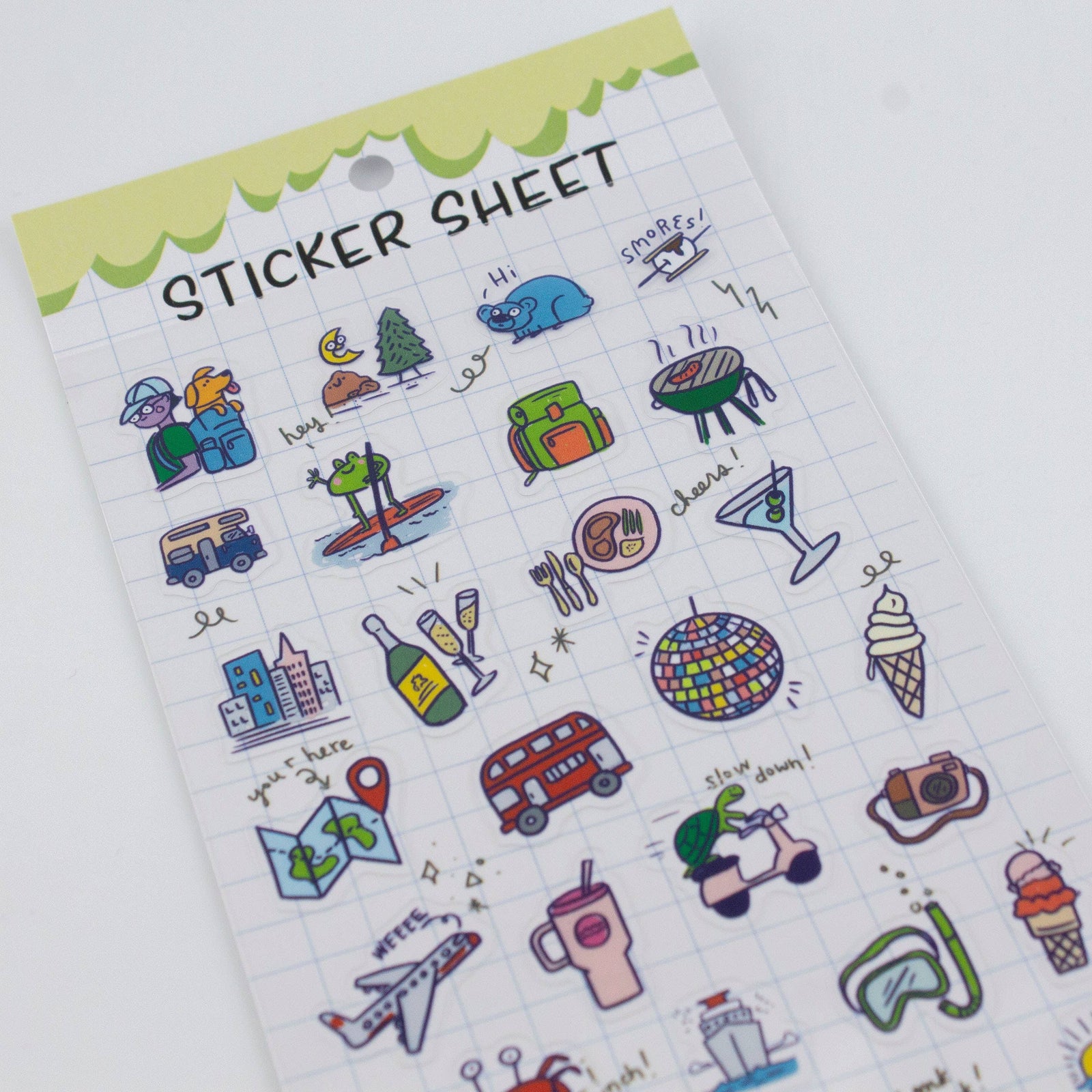 Bobo Design Studio Cards Travel 01 - Clear Planner Sticker Sheet