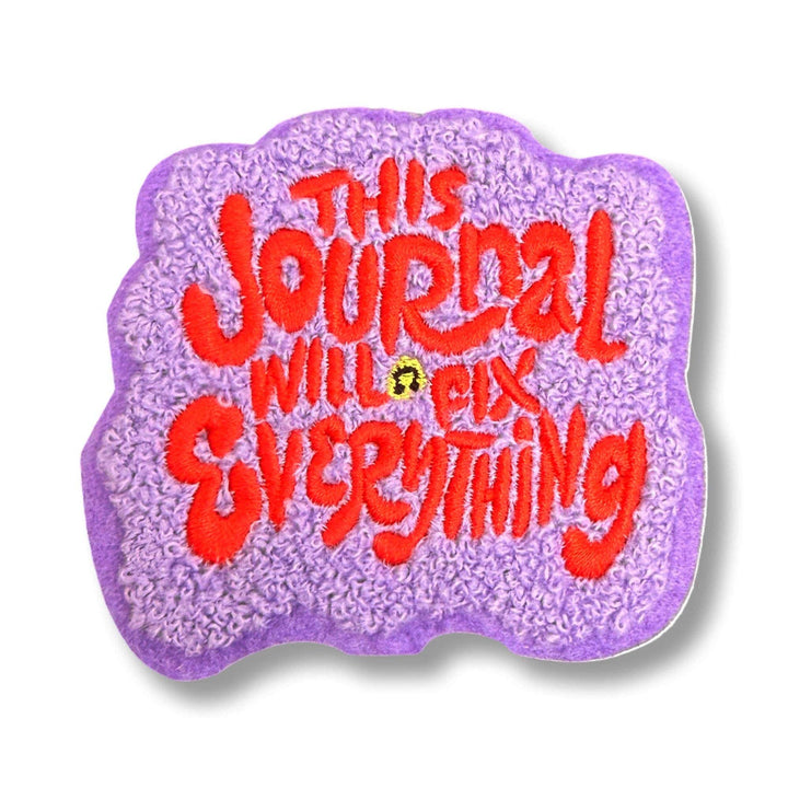 Bobo Design Studio Gifts This Journal Will Fix Everything - Chenille Woven Sticker Patch