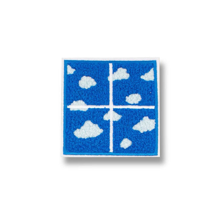 Bobo Design Studio Gifts Window and Clouds - Chenille Woven Sticker Patch