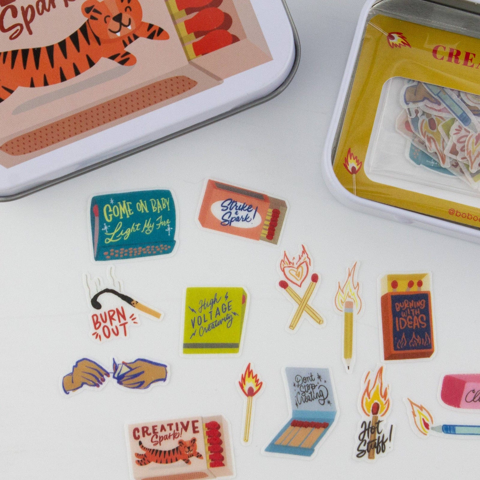 Bobo Design Studio paper Creative Spark Matches Washi Flake and Trinket Tin