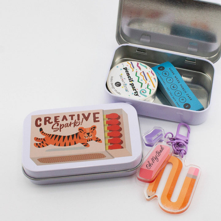 Bobo Design Studio paper Creative Spark Matches Washi Flake and Trinket Tin