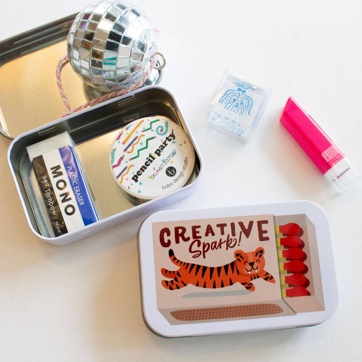 Bobo Design Studio paper Creative Spark Matches Washi Flake and Trinket Tin