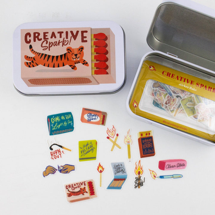 Bobo Design Studio paper Creative Spark Matches Washi Flake and Trinket Tin