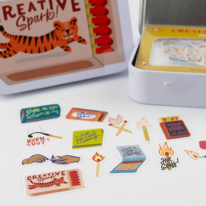 Bobo Design Studio paper Creative Spark Matches Washi Flake and Trinket Tin