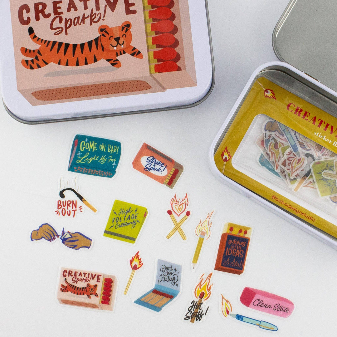 Bobo Design Studio paper Creative Spark Matches Washi Flake and Trinket Tin