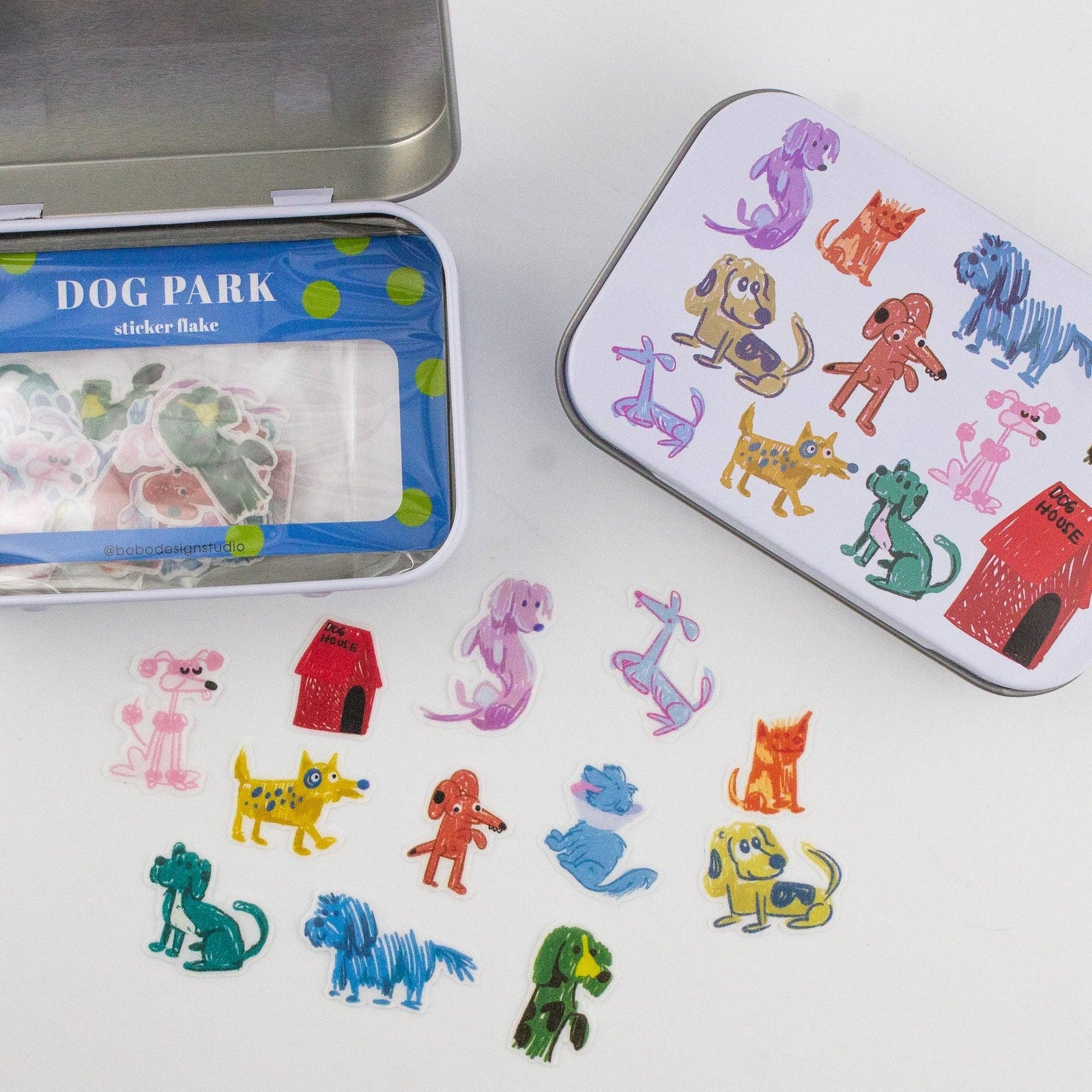 Bobo Design Studio paper Dog Park Washi Flake and Stationery Trinket Tin