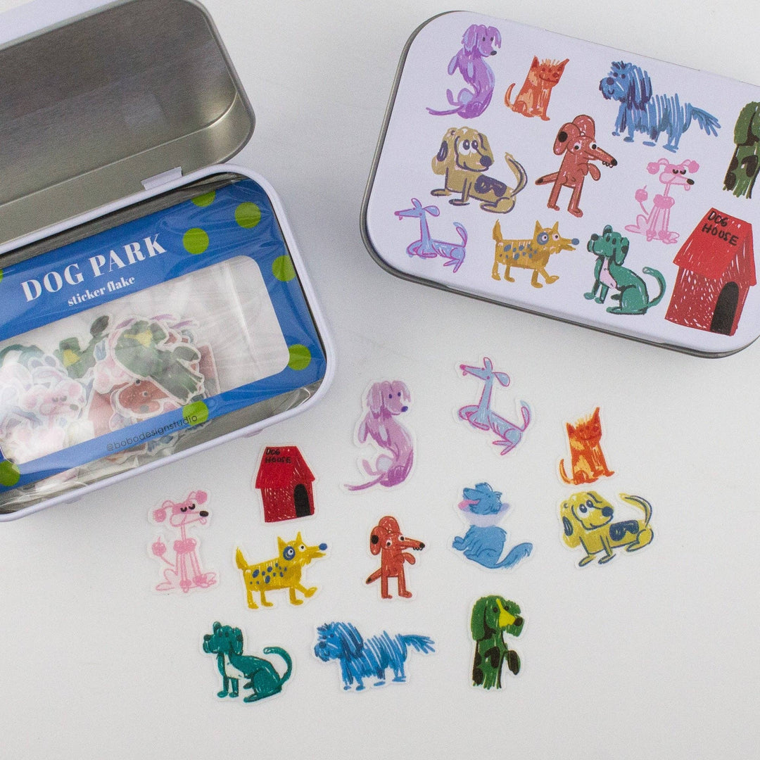 Bobo Design Studio paper Dog Park Washi Flake and Stationery Trinket Tin