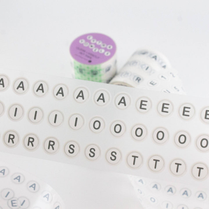 Bobo Design Studio paper Extra Vowels Letter Beads PET Tape - 50mm
