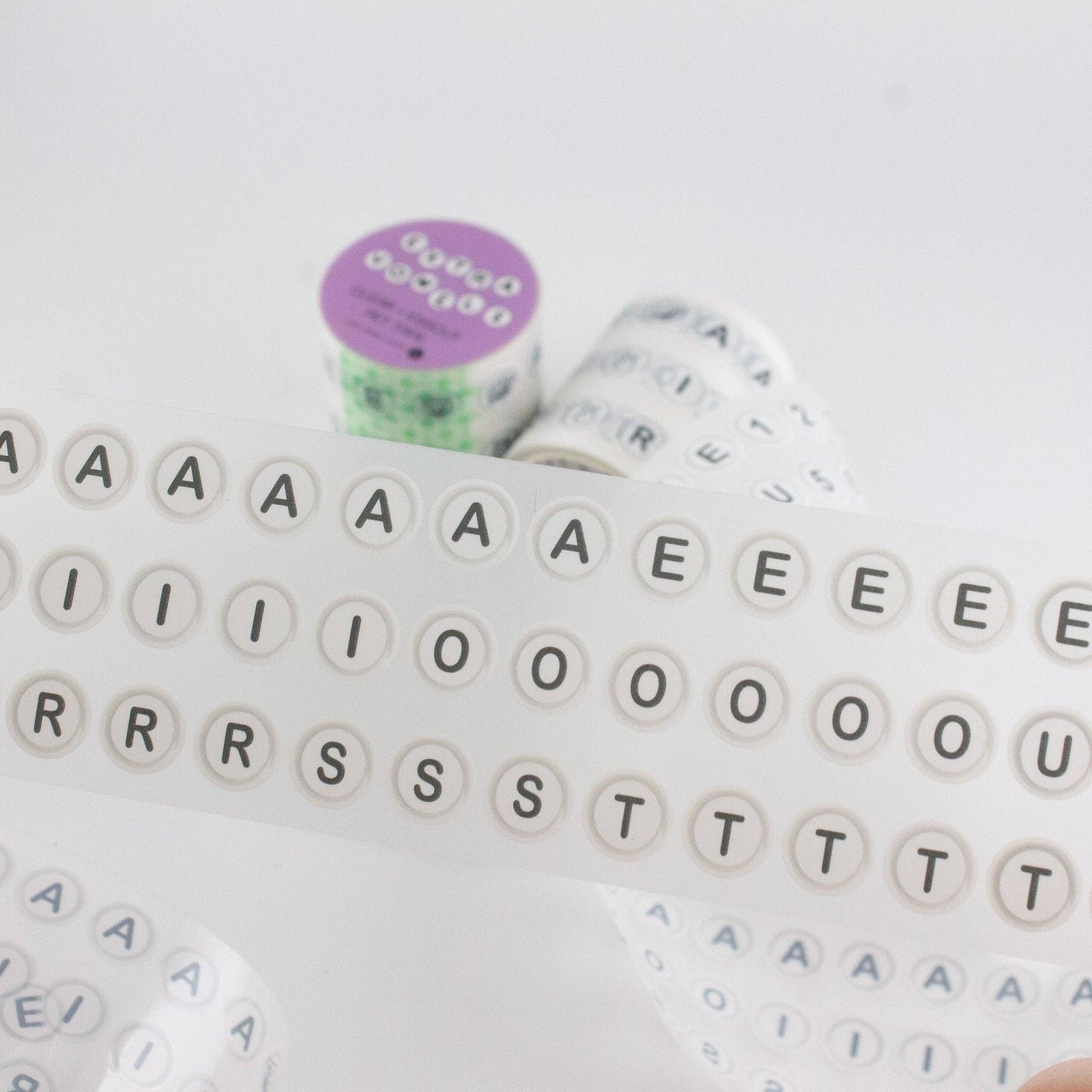 Bobo Design Studio paper Extra Vowels Letter Beads PET Tape - 50mm