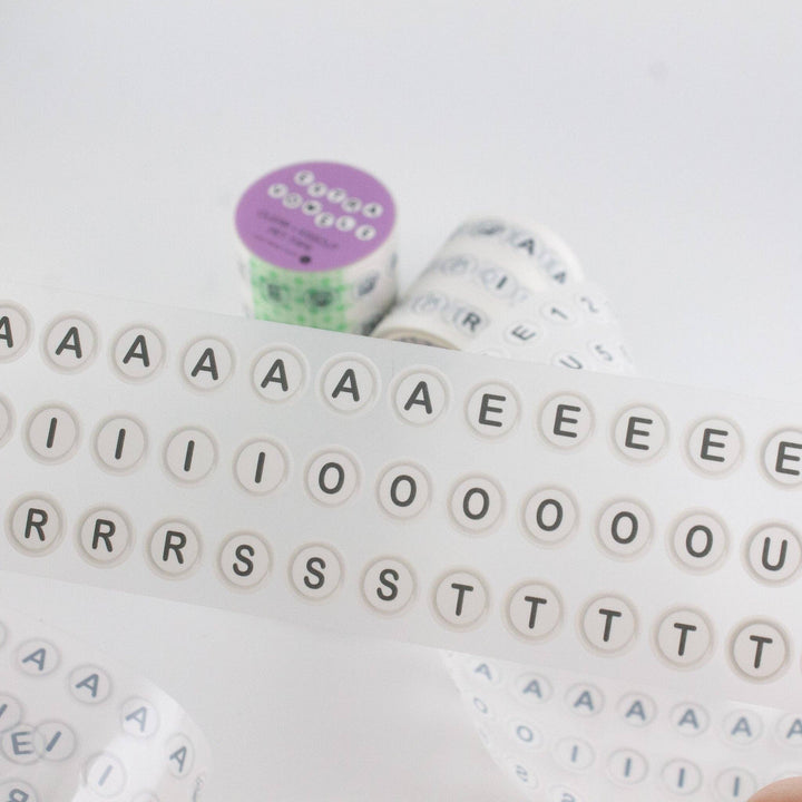 Bobo Design Studio paper Extra Vowels Letter Beads PET Tape - 50mm