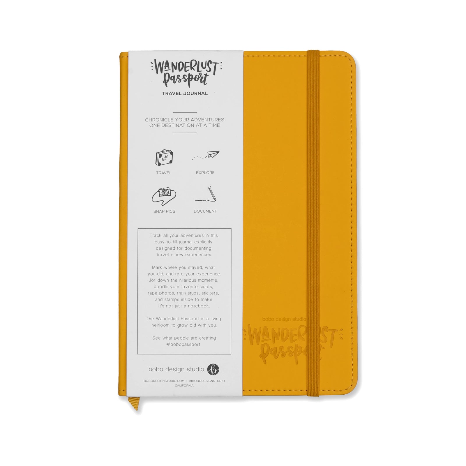 Bobo Design Studio paper Goldenrod Yellow Wanderlust Passport - Travel Journal