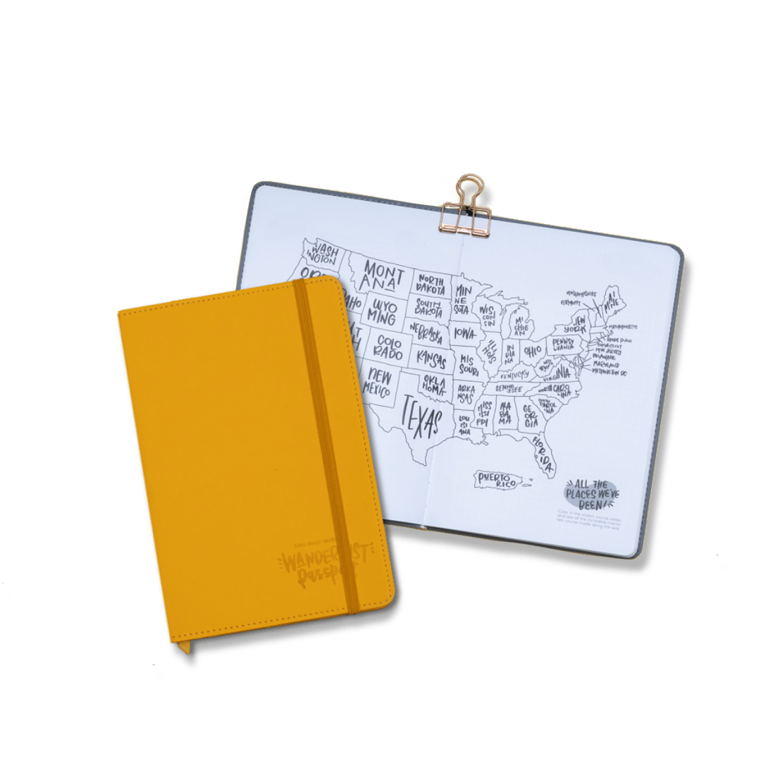 Bobo Design Studio paper Goldenrod Yellow Wanderlust Passport - Travel Journal