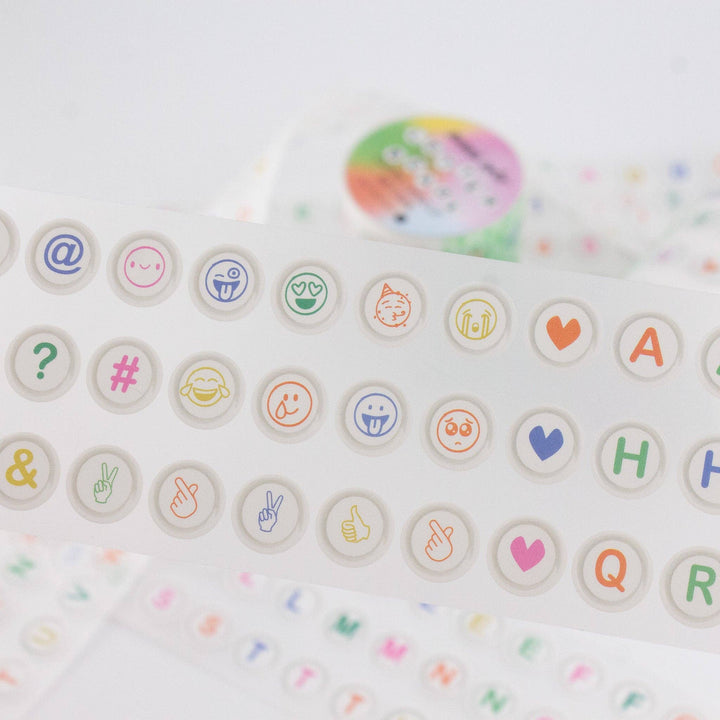 Bobo Design Studio paper Multi-Color Letter Beads PET Tape - 50mm