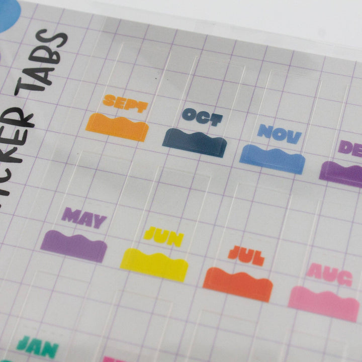 Bobo Design Studio paper Planner Index Sticker Tabs - Months
