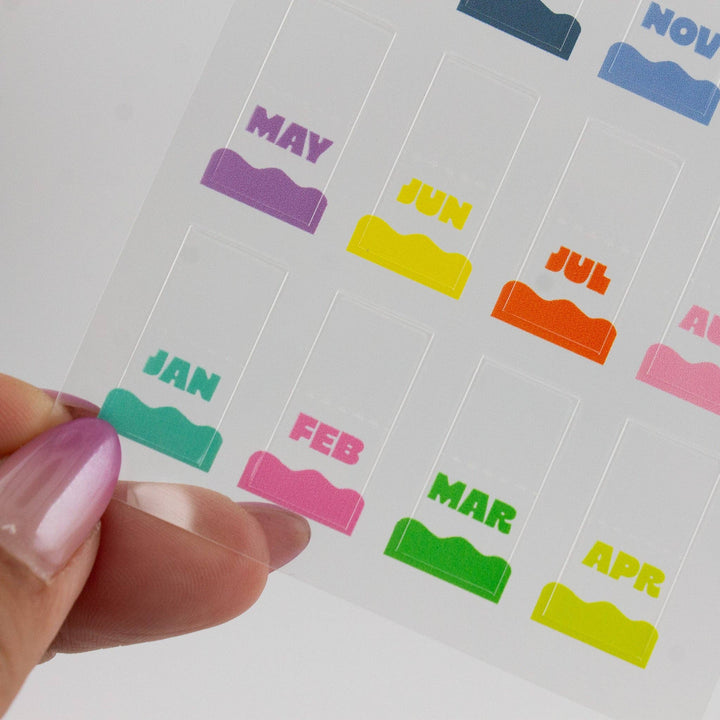 Bobo Design Studio paper Planner Index Sticker Tabs - Months