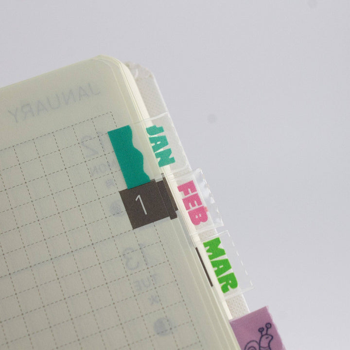 Bobo Design Studio paper Planner Index Sticker Tabs - Months