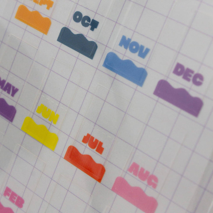 Bobo Design Studio paper Planner Index Sticker Tabs - Months