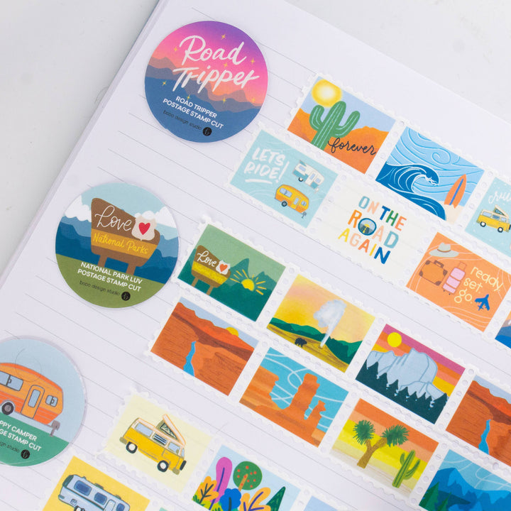 Bobo Design Studio paper Road Tripper - Postage Stamp Washi Tape