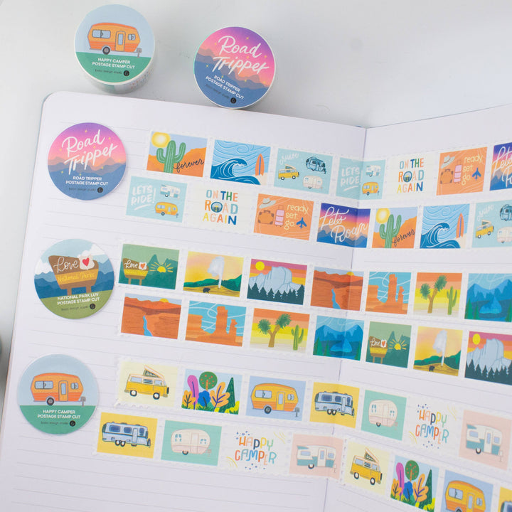 Bobo Design Studio paper Road Tripper - Postage Stamp Washi Tape