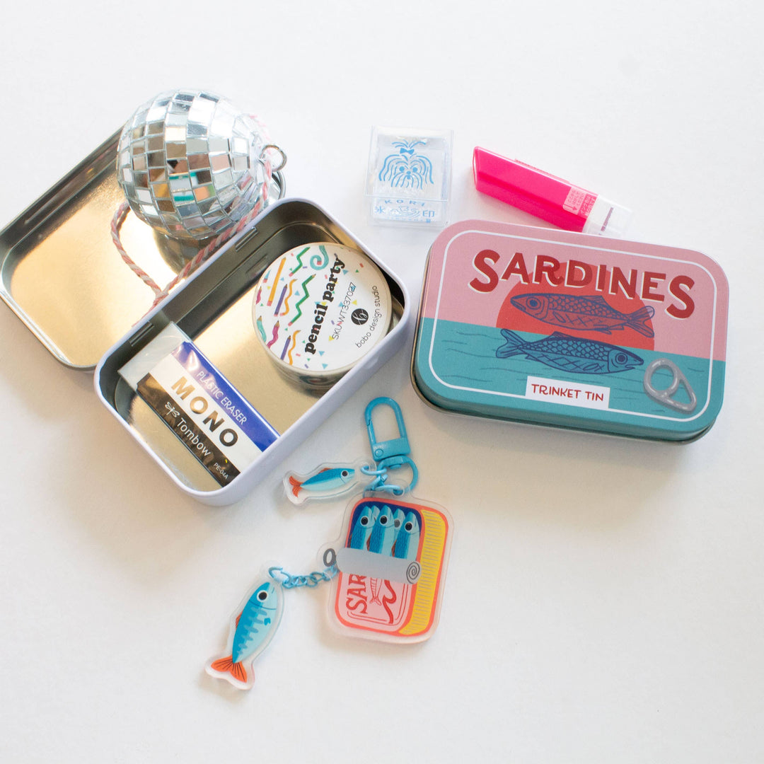 Bobo Design Studio paper Sardine Tin - Stationery Trinket Tin