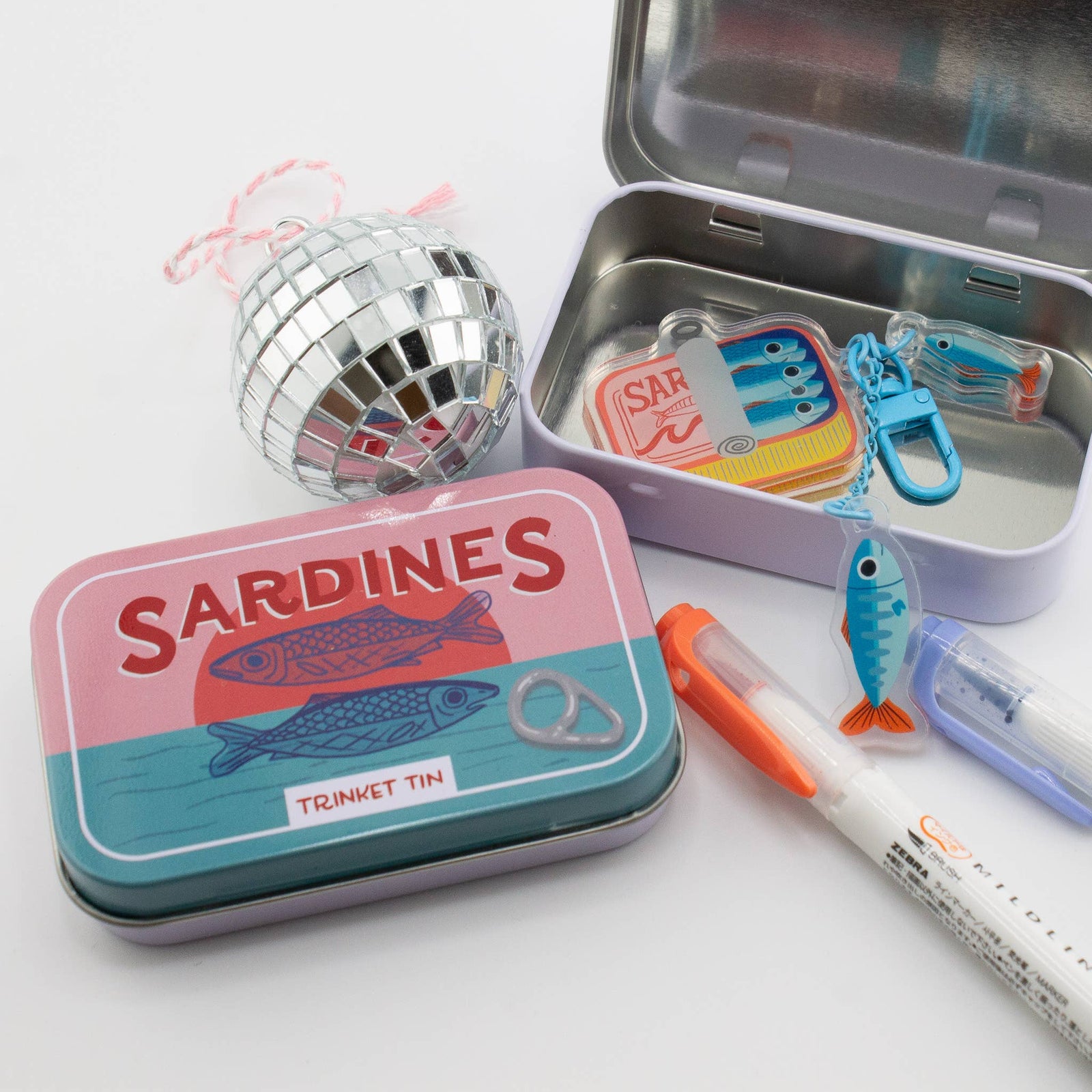 Bobo Design Studio paper Sardine Tin - Stationery Trinket Tin