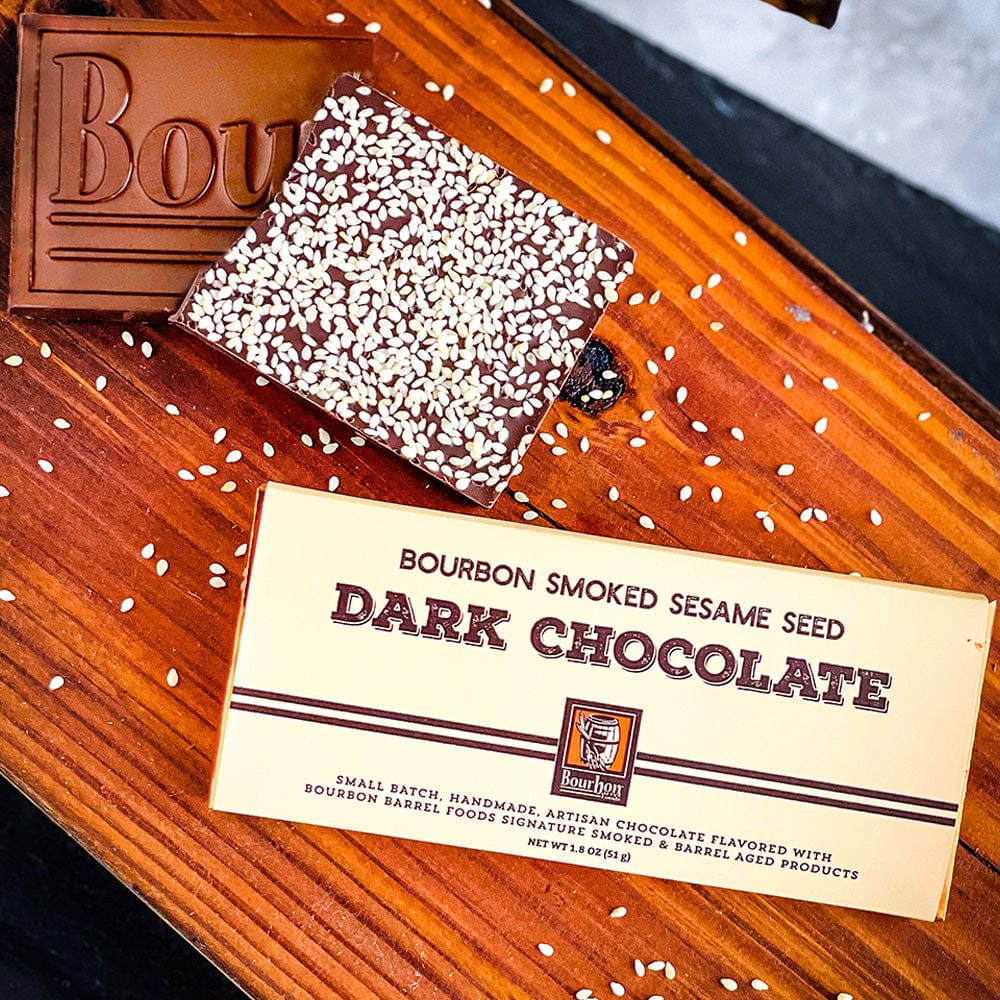 Bourbon Barrel Foods Food and Beverage Bourbon Smoked Sesame Seed Dark Chocolate