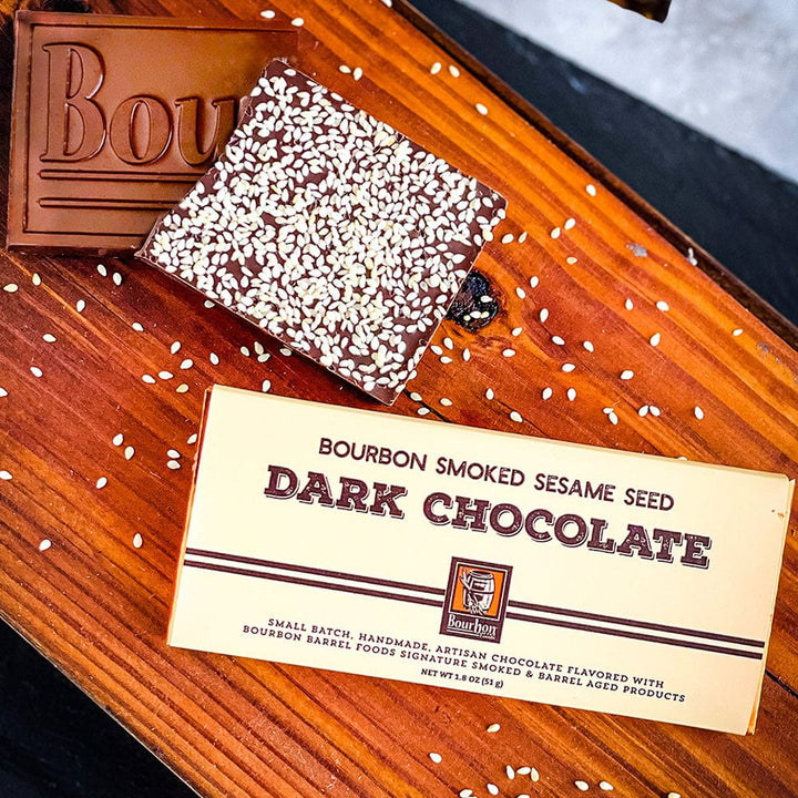 Bourbon Barrel Foods Food and Beverage Bourbon Smoked Sesame Seed Dark Chocolate