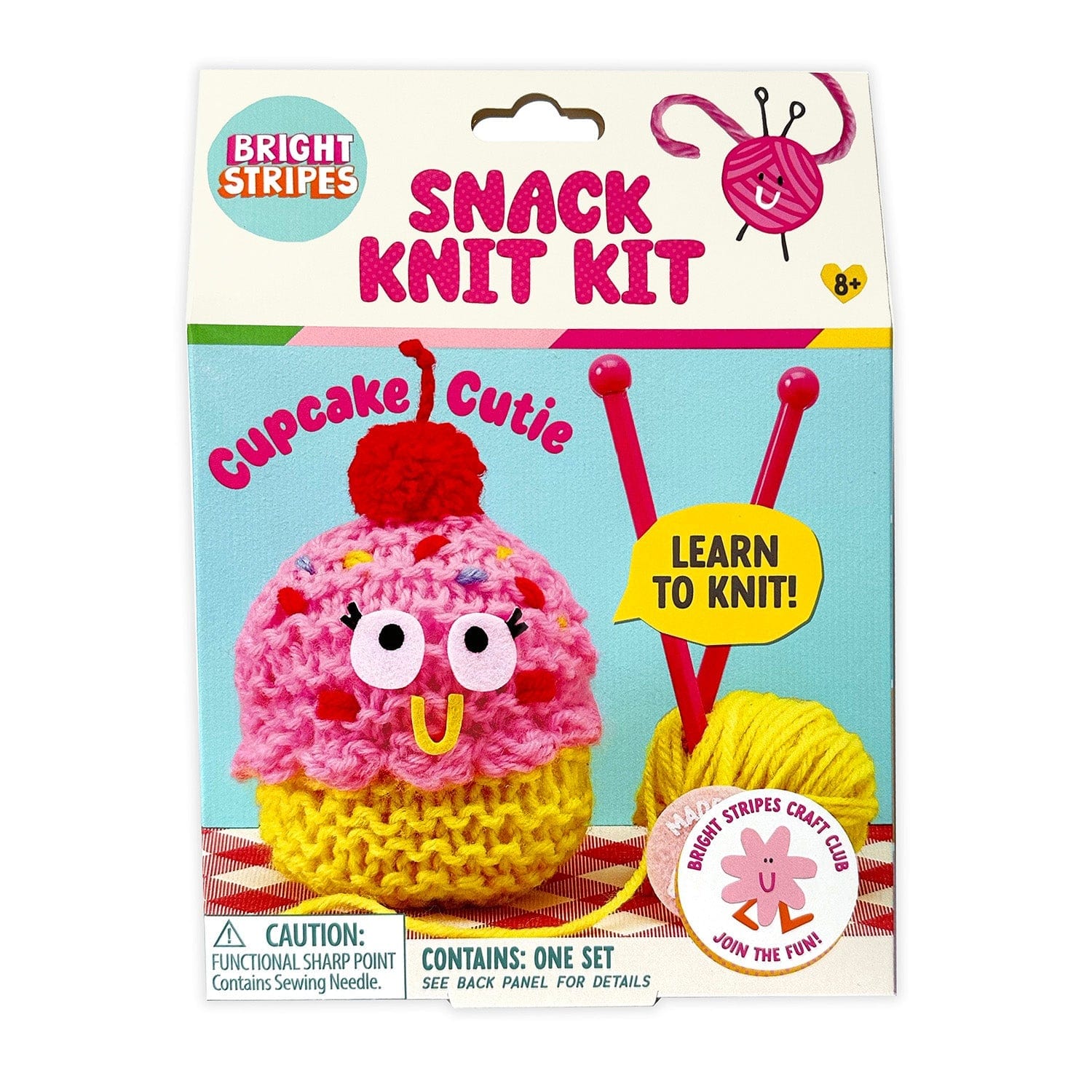 Bright Stripes Arts & Crafts Snack Knit Kit - Cupcake Cutie | Bright Stripes