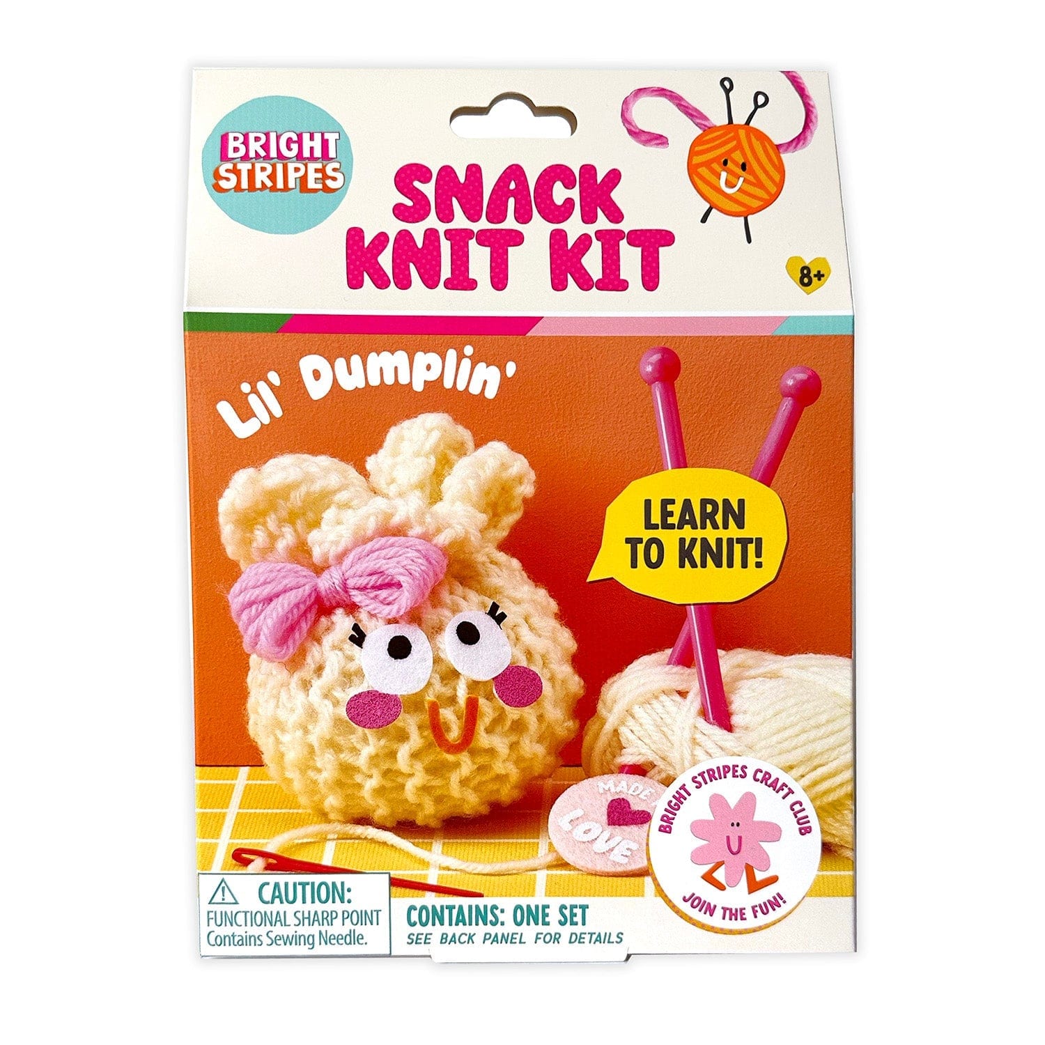 Bright Stripes Arts & Crafts Snack Knit Kit - Lil' Dumpling | Bright Stripes