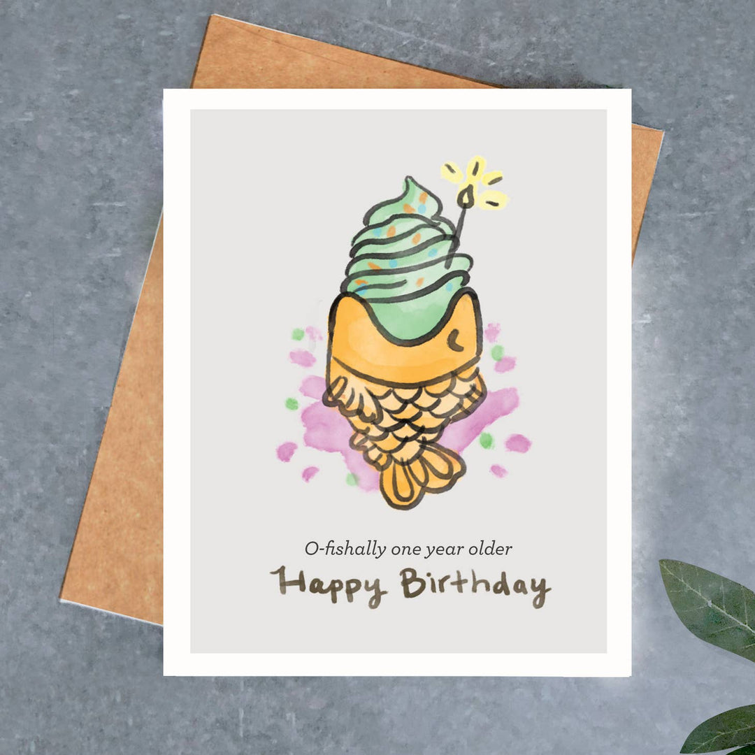 Brightspot Design card O-Fishally Birthday Card