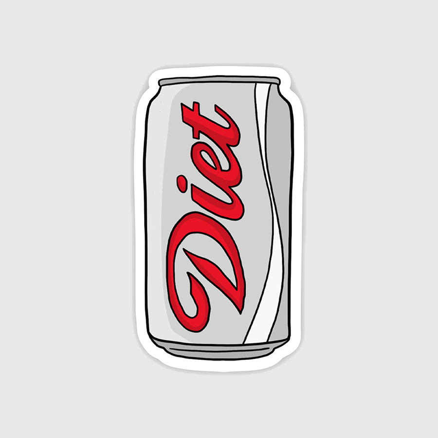 Brittany Paige Cards Diet Soda Can Sticker