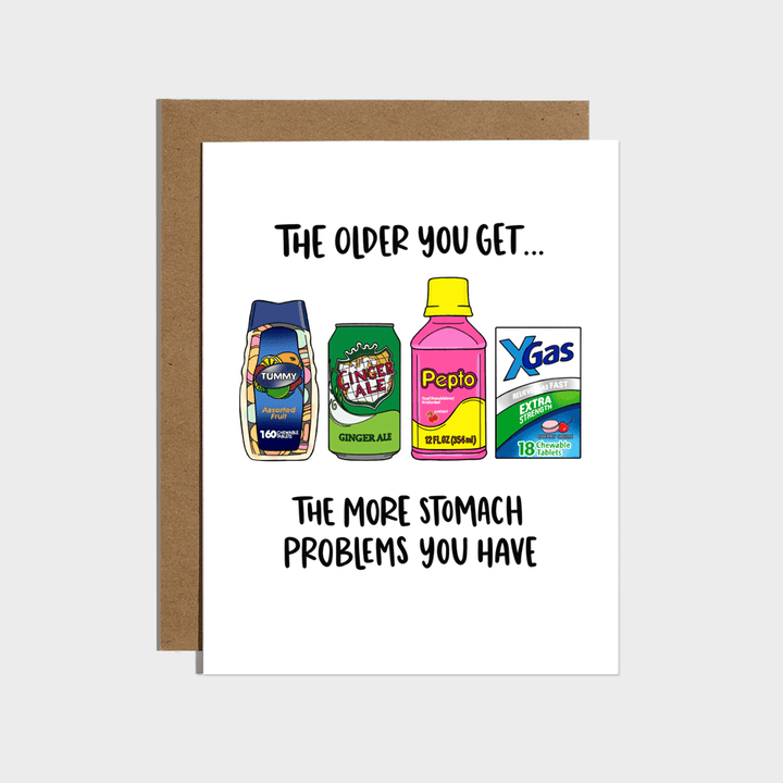 Brittany Paige Cards Stomach Problems Birthday Card