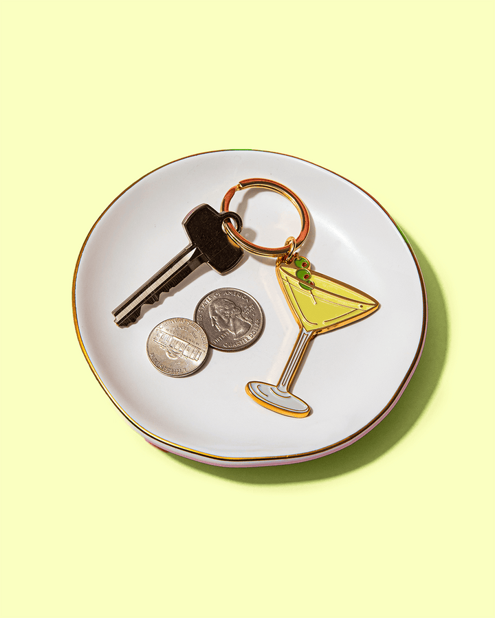 Brittany Paige Gifts Olive Dirty Martini Enamel Keychain Bag Charm