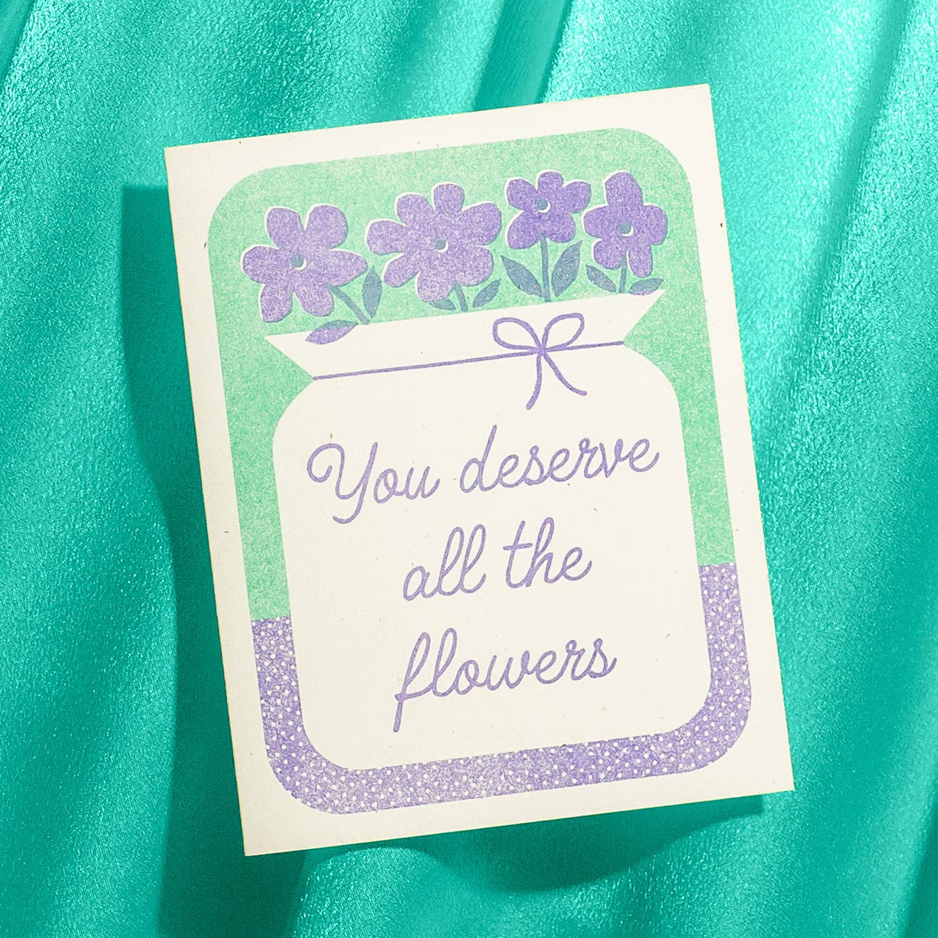 Bromstad Printing Co. All The Flowers - Risograph Greeting Card