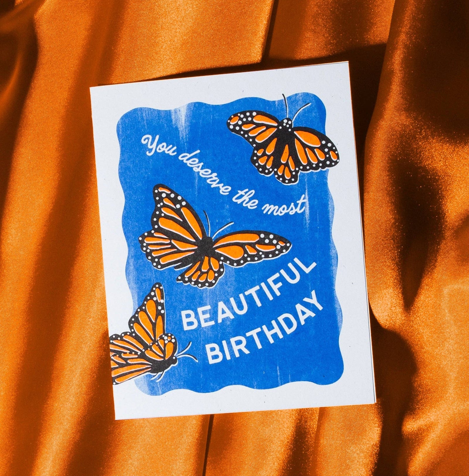 Bromstad Printing Co. Beautiful Birthday Butterflies - Risograph Card