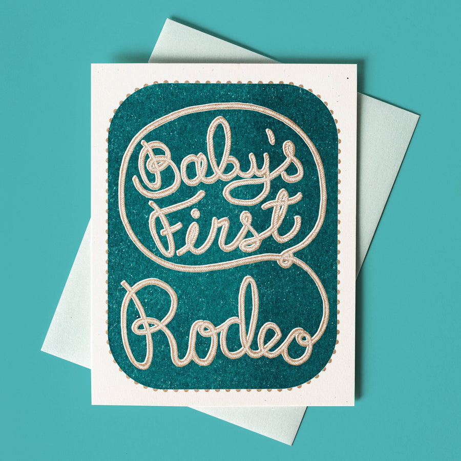 Bromstad Printing Co. Card Baby's First Rodeo - Risograph Birthday Card