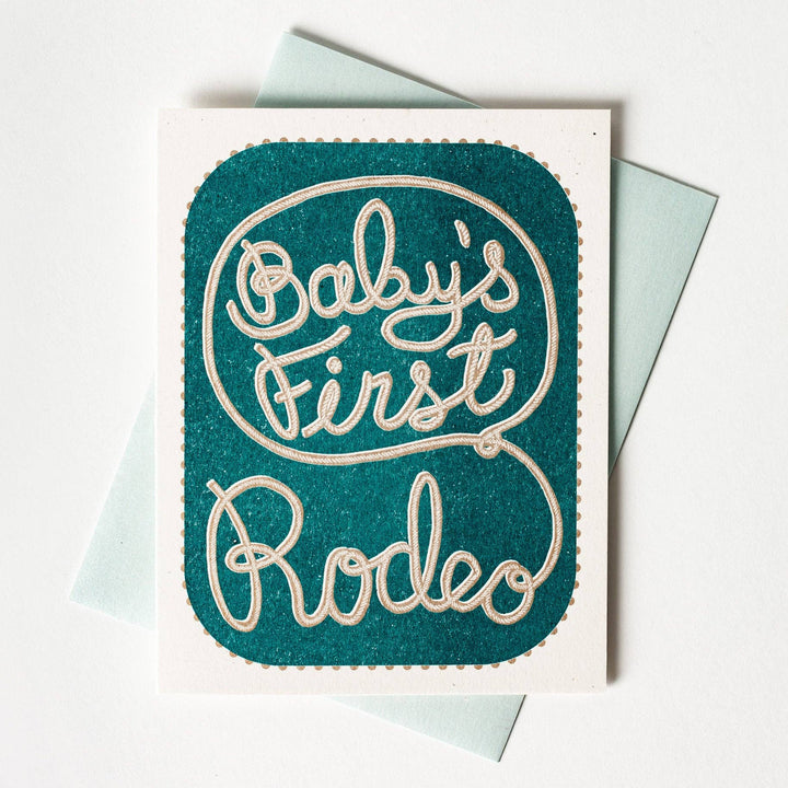 Bromstad Printing Co. Card Baby's First Rodeo - Risograph Birthday Card