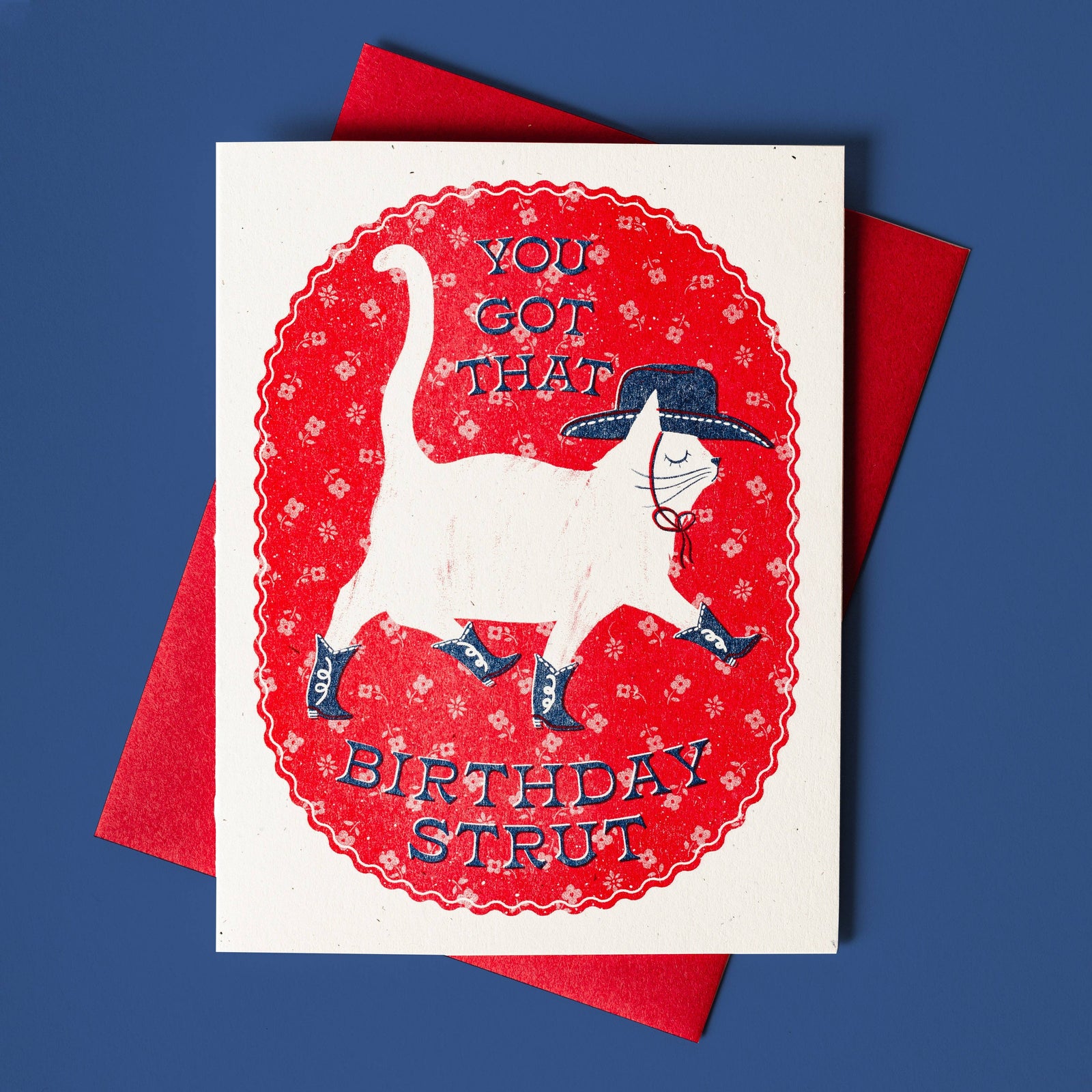 Bromstad Printing Co. Card Birthday Strut - Risograph Card