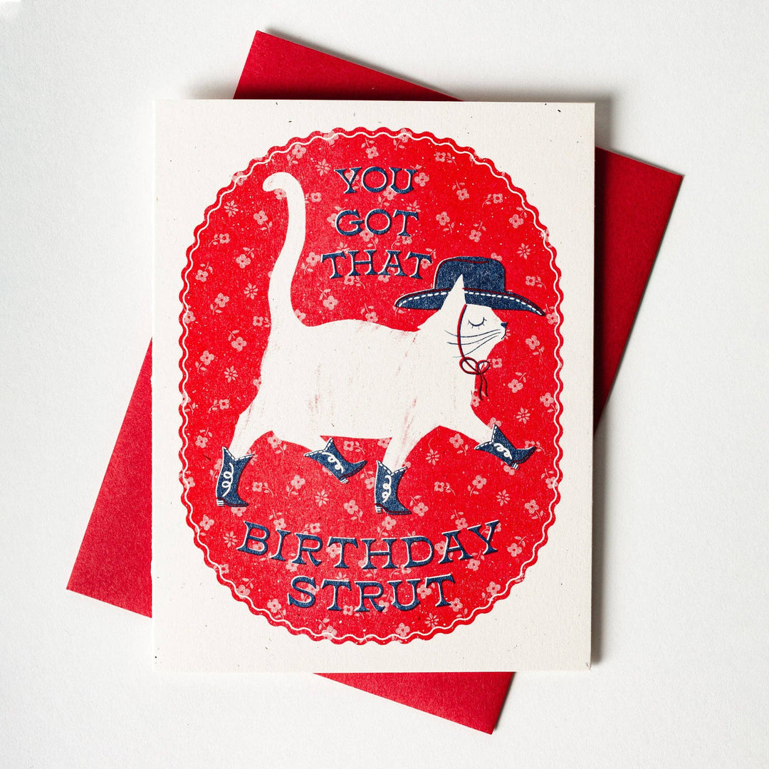 Bromstad Printing Co. Card Birthday Strut - Risograph Card