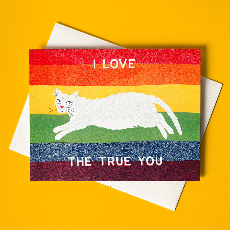Bromstad Printing Co. Card I Love The True You - Gay Pride Risograph Card
