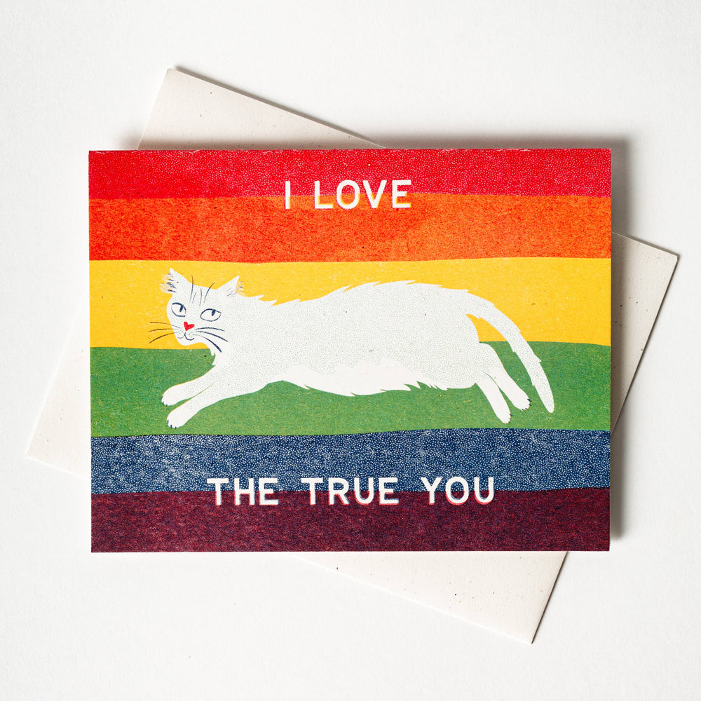 Bromstad Printing Co. Card I Love The True You - Gay Pride Risograph Card