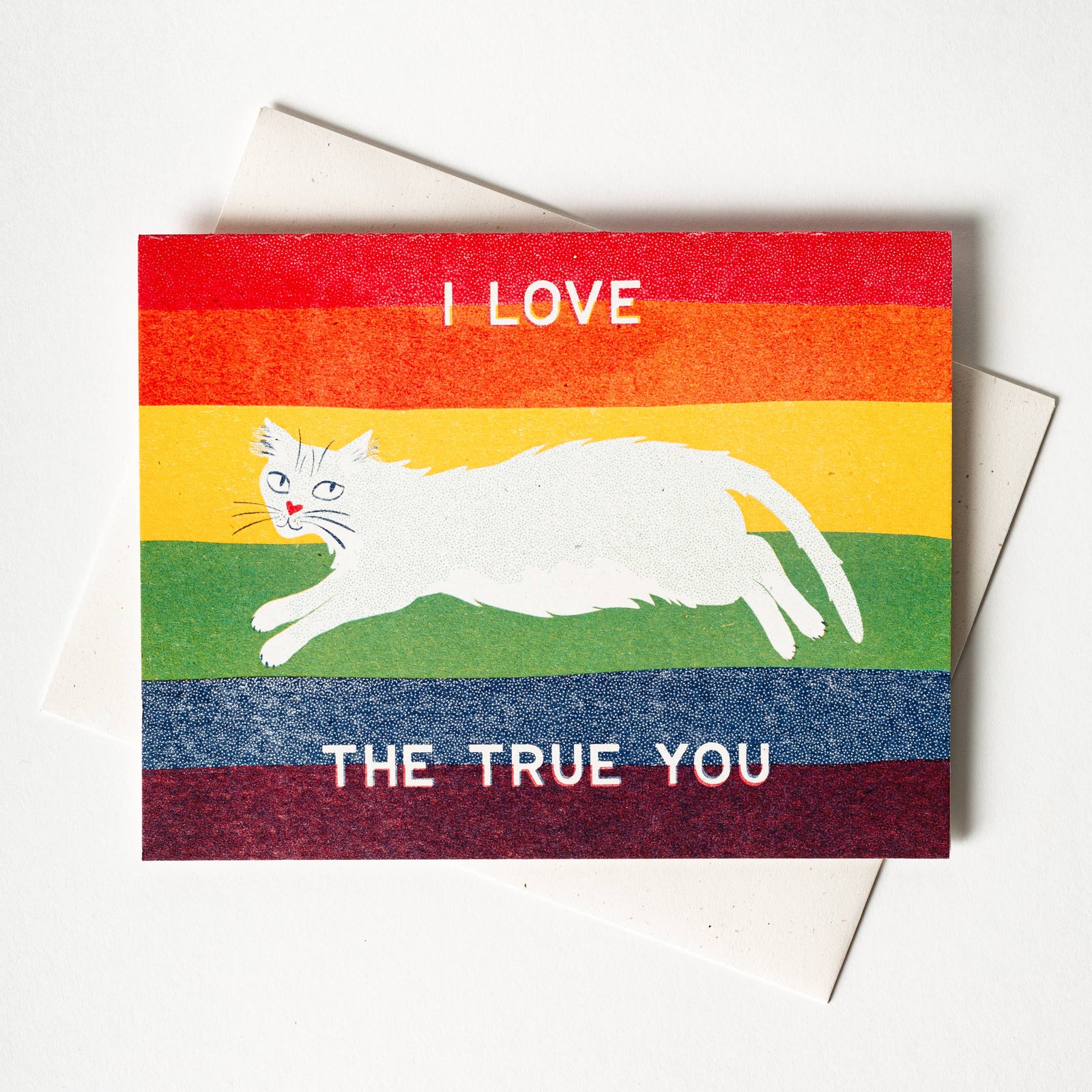 Bromstad Printing Co. Card I Love The True You - Gay Pride Risograph Card