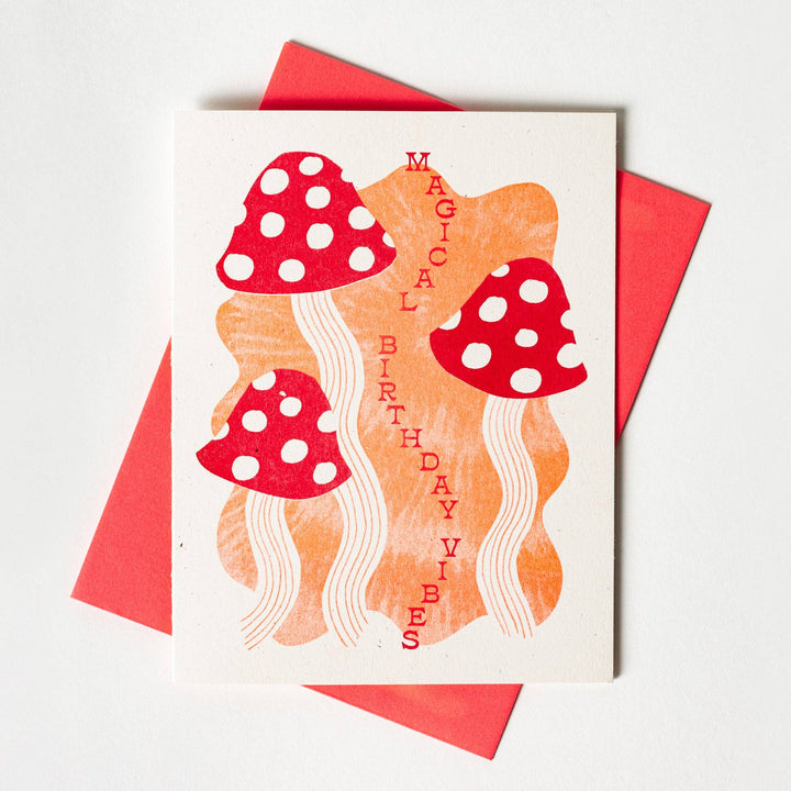 Bromstad Printing Co. Card Magical Birthday Vibes - Risograph Card