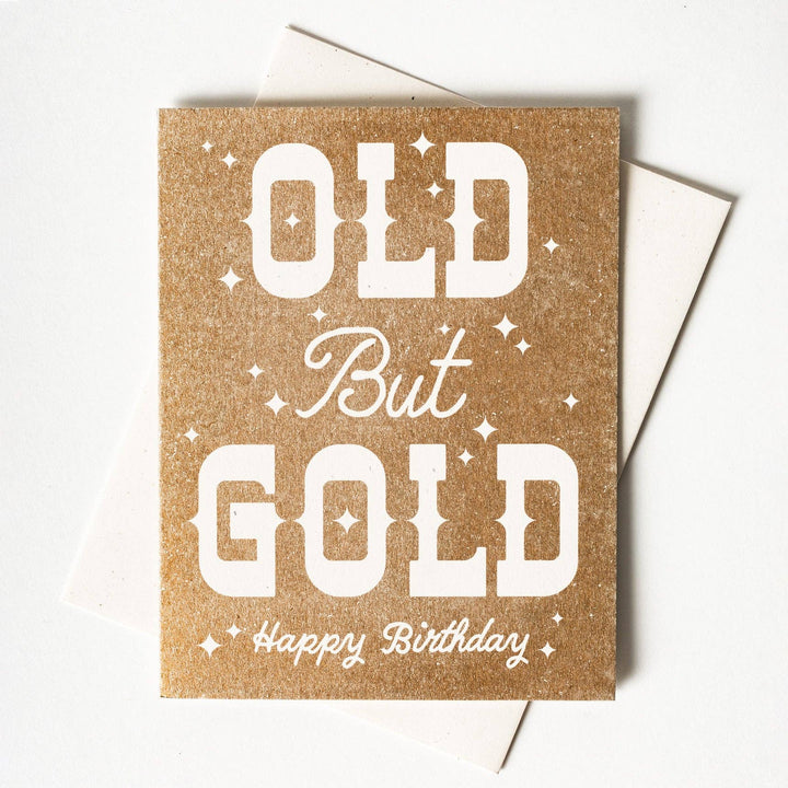 Bromstad Printing Co. Card Old but Gold - Risograph Birthday Card