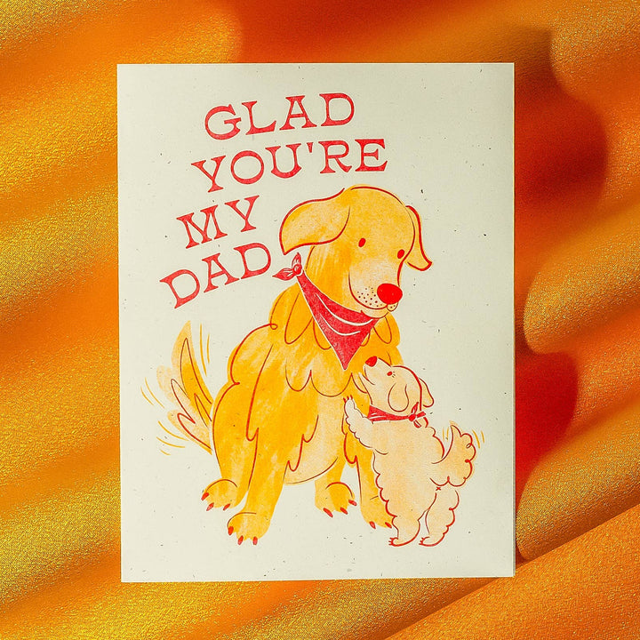 Bromstad Printing Co. Cards Glad You're My Dad - Risograph Greeting Card
