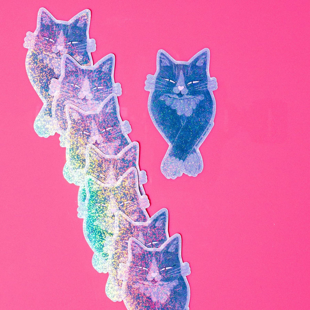 Bromstad Printing Co. Cards Slow Blink Cat - Sparkle Sticker